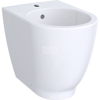 Bidet stojący Geberit Acanto, przylegający do ściany, ukryte mocowania: T=51cm, Przelew=Widoczny, Biały