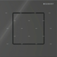 Pneumatyczny zawór spłukujący Geberit do pisuaru, ręczny, Typ 40, szkło czarne, prostokątny