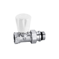 Kątowy zawór grzejnikowy z nastawą wstepną do rur stalowych 3/8"