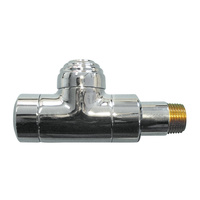 HERZ - zawór powrotny DE LUXE figura prosta, czarny matowy 1/2