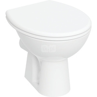 Zestaw stojącej miski WC dla dzieci Geberit Bambini, lejowa, z deską sedesową: T=40.5cm, Biały