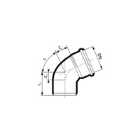 Kolano 87' MAGNAPLAST KG 2000 KGB, PP-md (zielony), DN 250 (wz x ww), do kanalizacji