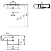 EXTRA UMYWALKA 45X35 OF 1TH WHT