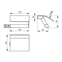 CONNECT UCHWYT NA PAPIER TOALETOWY Z OSŁ