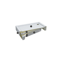 Brodzik akrylowy zintegrowany z nośnikiem Stabilsound Plus® oraz obudową akrylową przeciągniętą do podłogi Competia New 70x140x12 cm, prostokątny z odpływem na krótszym boku