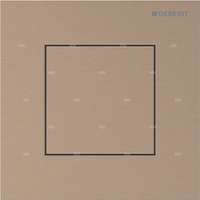 Przycisk uruchamiający Geberit typ 40 do systemu spłukiwania pisuarów z pneumatycznym uruchamianiem spłukiwania, kwadratowy: Czerwone złoto / Szczotkowany, powlekany easy-to-clean