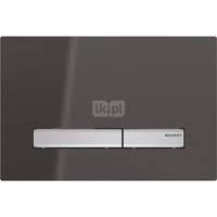 Przycisk uruchamiający Geberit Sigma50, przedni, szkło dymione, prostokątny