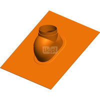 CONCEPT Przepust dachowy czerwony do dachu skośnego 0 - 48°, dla systemu powietrzno-spalinowego Ø 60/100