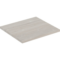 Płyta przykrywająca Geberit do szafki bocznej i średniej z jednymi drzwiami: Orzech włoski hickory jasny / Melamina, struktura drewna