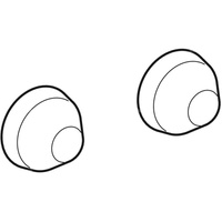 Zestaw zaślepek Geberit do elementów mocujących do pisuaru (2 szt.): Chromowany