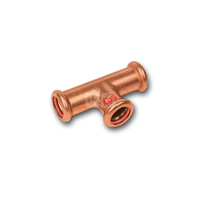 Trójnik SANHA Press Solar Cu 76,1 mm x 22 mm x 76,1 mm (zw x zw x zw)