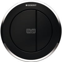 Pneumatyczny przycisk uruchamiający WC Geberit Typ 10, ręczny, podtynkowy, dwudzielny, czarny-chrom