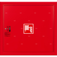 Hydrant DN 33 wnękowy, wąż 30 m, ocynk fasada, zamek patent, RAL 3000