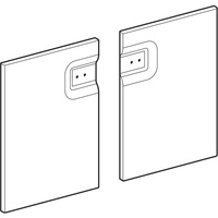 Drzwi Koło Twins do szafki pod umywalkę, z dwoma drzwiami: Biały / Lakierowany na wysoki połysk, Szerokość umywalki=80cm