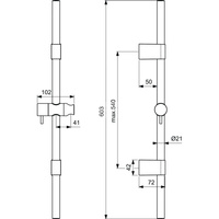 IDEALRAIN PRO DRĄŻEK PRYSZ. 600MM CHROM