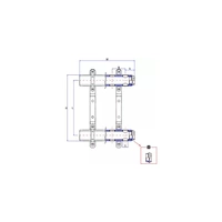 Rozdzielacz ogrzewania RUMET 71A 4 obwodowy