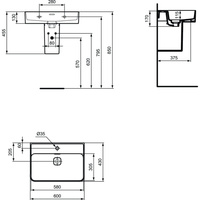 STRADA II UMYWALKA 60 CM