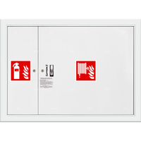 Hydrant DN 25 FIT wnękowy z miejscem na gaśnicę obok zwijadła, wąż 30 m, zamek patent, RAL 9003