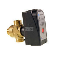 Zawór trójdrożny KOSPEL SPST.PL mosiądz, średnica DN 15 gwinty zewnętrzne silnik elektryczny