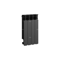 Grzejnik żeberkowy GAVIA 50 PLUS aluminium, podłączenie boczne 575 x 322 mm, kolor czarny, moc 469.3 W