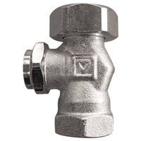 HERZ-RL-4 - indywidualny zawór odcinający, figura prosta, do instalacji dwururowych G 3/4 x Rp1/2