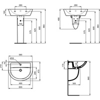 EUROVIT Umywalka 60cm