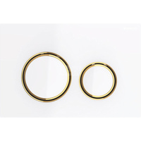 Przycisk uruchamiający Geberit Sigma50, przedni, szkło białe, pierścienie: mosiądz, okrągły