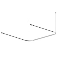 Drążek do zasłony prysznicowej Koło Lehnen Concept Pro, potrójny, L90cm, stal nierdzewna gładka