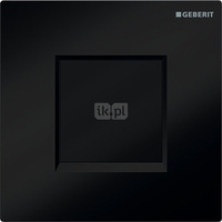 Elektroniczny zawór spłukujący Geberit do pisuaru, zasilanie bateryjne, Typ 20, czarny-chrom bł., prostokątny