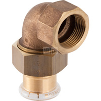 Śrubunek kątowy hydrauliczny GEBERIT Mapress Kupfer przejściowy mosiądz GW 2'' 54 mm z pierścieniem zacinającym