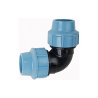 Kolano AGAFLEX, PP, 110 mm (połączenie zaciskowe x połączenie zaciskowe) do rur PE