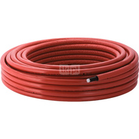 Rura PE-RT II/AL/PE-RT II GEBERIT Mepla 16 mm x 2.25 mm izolacja: 6 mm, izolacja kolor czerwony - kręgi 50m wielowarstwowa gładka