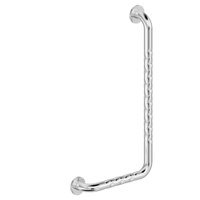 Poręcz ścienna Koło Lehnen Funktion, B37.5cm, H68cm, T8cm, prawa, stal nierdzewna falista