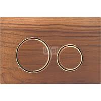 Przycisk uruchamiający Geberit Sigma50, przedni, amerykański orzech włoski, pierścienie: czerwone złoto, okrągły