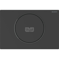 Elektryczny zestaw uruchamiający WC Geberit, zasilanie bateryjne, Sigma10, 12cm, stal nierdz., czarny mat, easy-to-clean