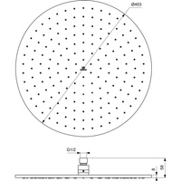 IRAIN DESZCZOWNICA OKRĄGŁA 400MM BR GOLD