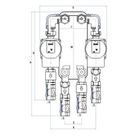 Zestaw wymiennikowy RUMET zasileanie z dołu 10 płytowy
