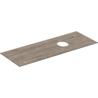 Płyta przykrywająca Geberit do dolnej szafki pod umywalkę stawianą na blat VariForm, z dwiema i trzema szufladami: B=135cm, Orzech włoski hickory / Melamina, struktura drewna